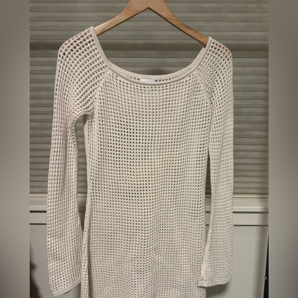 PacSun Cream Crochet Swimsuit Cover Up Dress